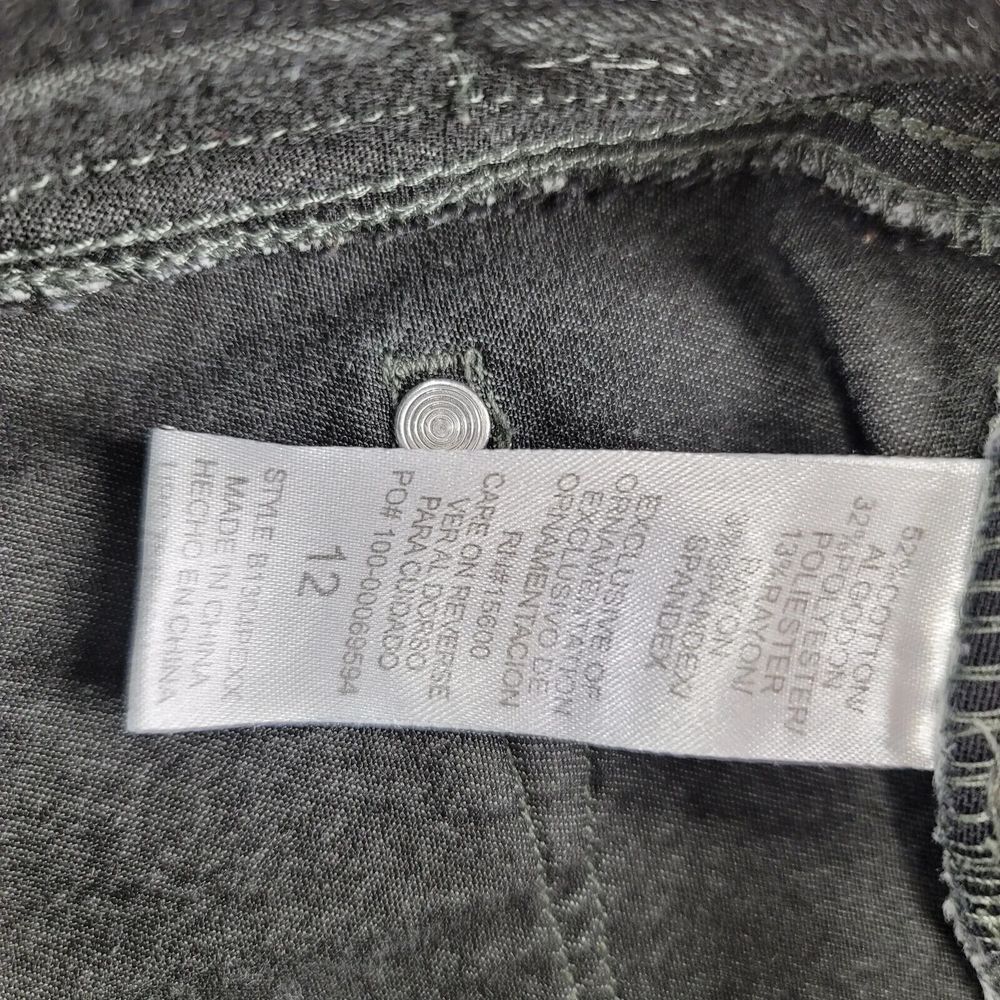 Democracy Jeans Womens 12 Green Denim Skinny Ab Solution Dark Wash Mid Rise - Picture 5 of 10